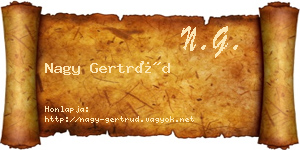 Nagy Gertrúd névjegykártya